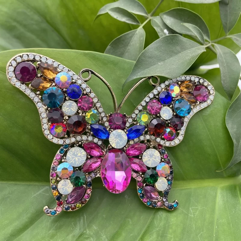 Butterfly Rhine Stones Brooch