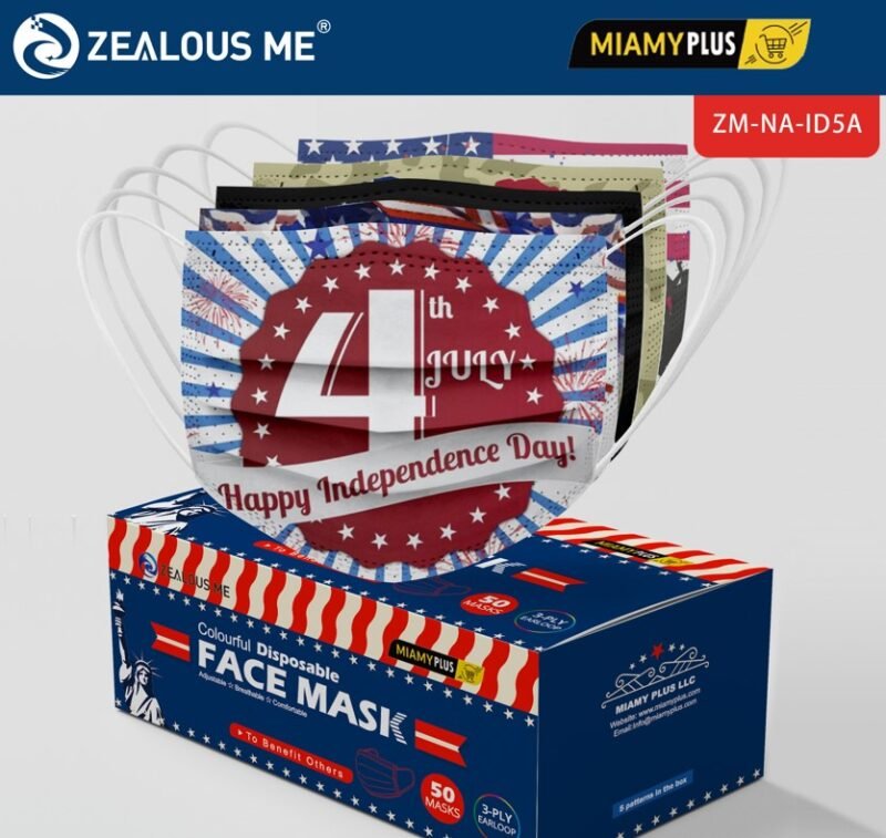 3 Ply Face Mask Assorted Colors & Theme - Image 3