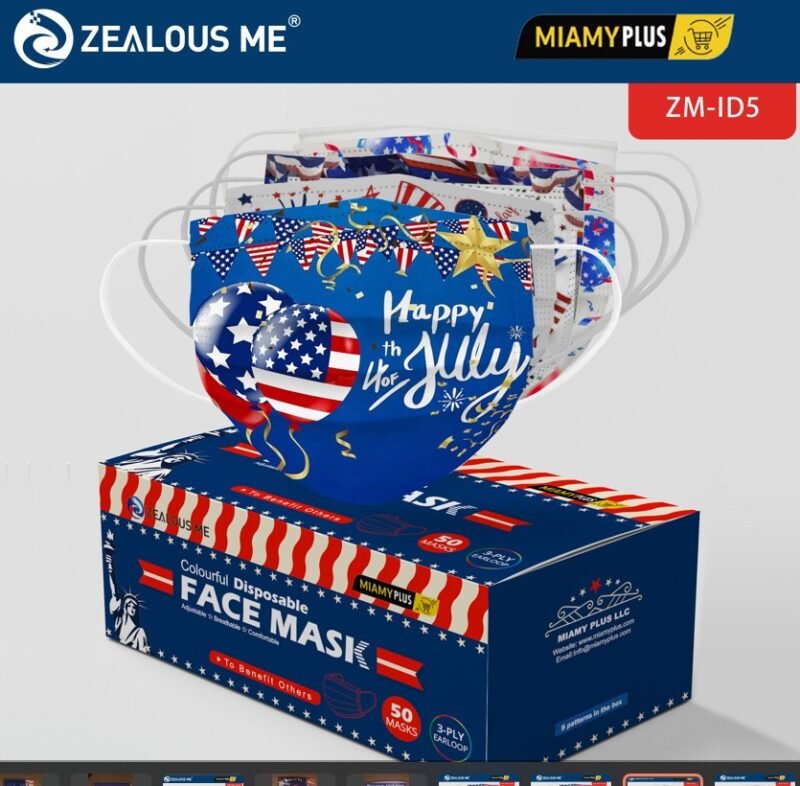 3 Ply Face Mask Assorted Colors & Theme - Image 2