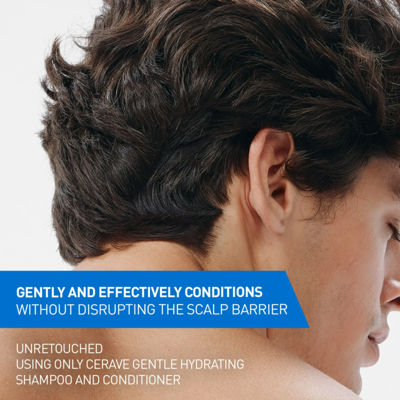 CeraVe Gentle Hydrating Conditioner, Sulfate Free, Paraben Free, Fragrance Free, All Hair Types, 9 fl oz 10533055051 - Image 4