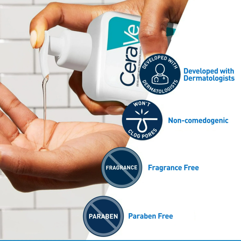 CeraVe Acne Face Wash, Acne Cleanser with Salicylic Acid and Purifying Clay for Oily Skin, 16 fl oz - Image 3